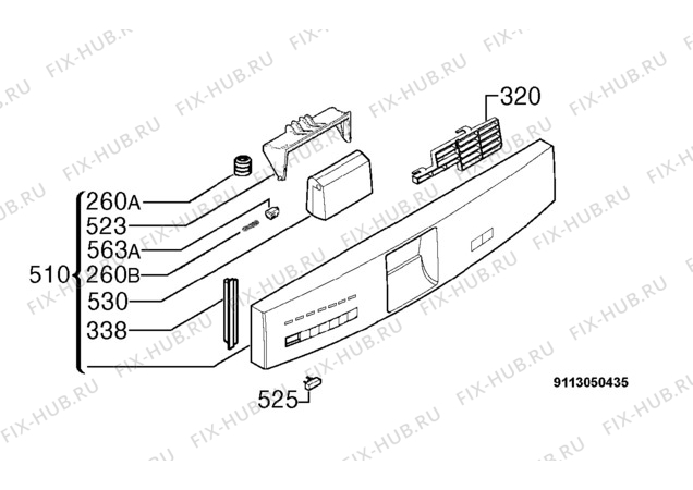 Взрыв-схема посудомоечной машины Aeg Electrolux F60871UM - Схема узла Command panel 037